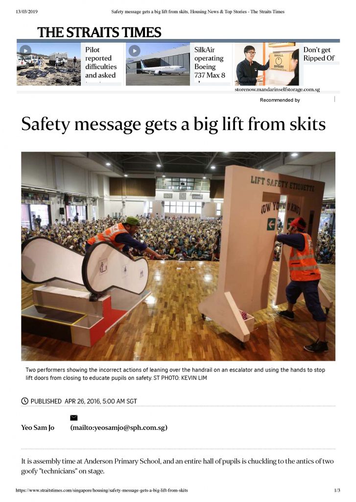Safety message gets a big lift from skits, Housing News & Top Stories - The Straits Times_Page_1